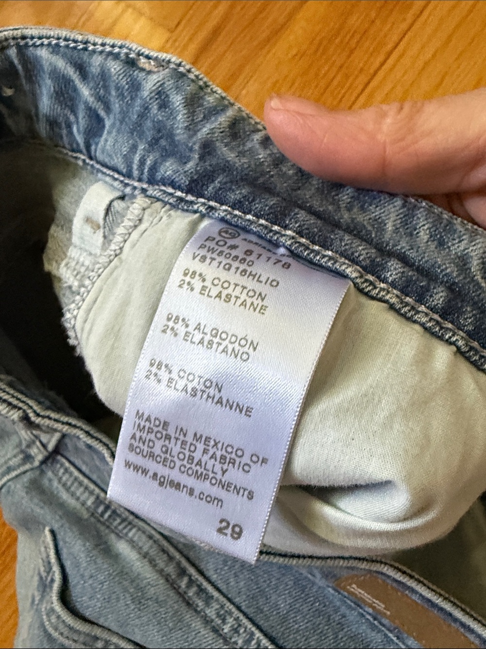 AG Adriano Goldschmied Adria Jean Low Twisted Rise Wide Leg Denim 29 - Picture 3 of 7